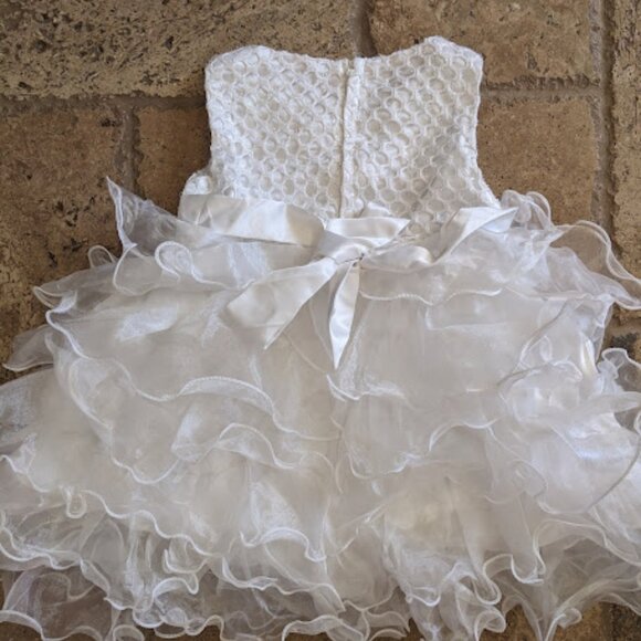 GORGEOUS TODDLER FLOWER GIRL LAYERED TULLE DRESS SIZE 2T-3T - Picture 3 of 3
